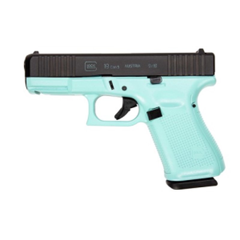 Glock G19 Gen 5 9mm 4.02 in Black Angel Blue 15rd FS