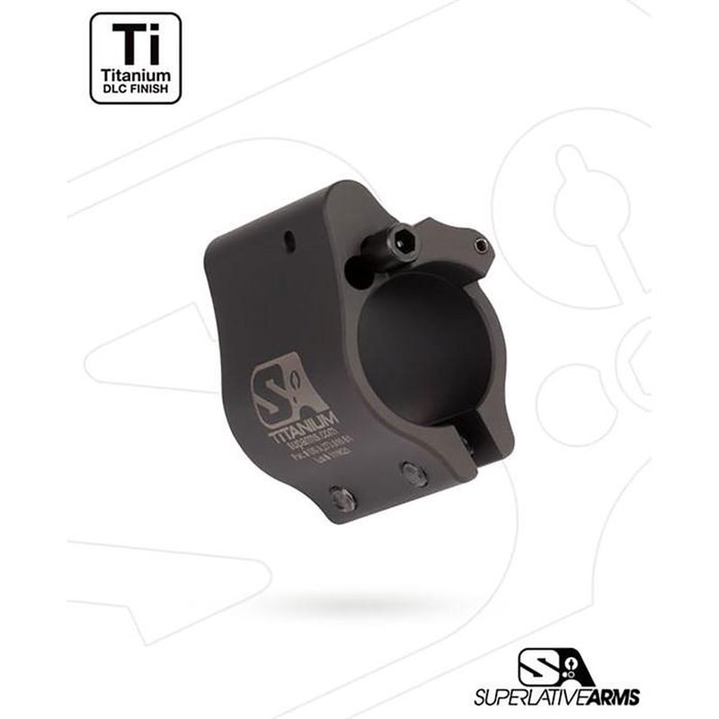 Superlative Arms .625" Titanium Clamp-On Adjustable Gas Block (Bleed Off) for AR-15