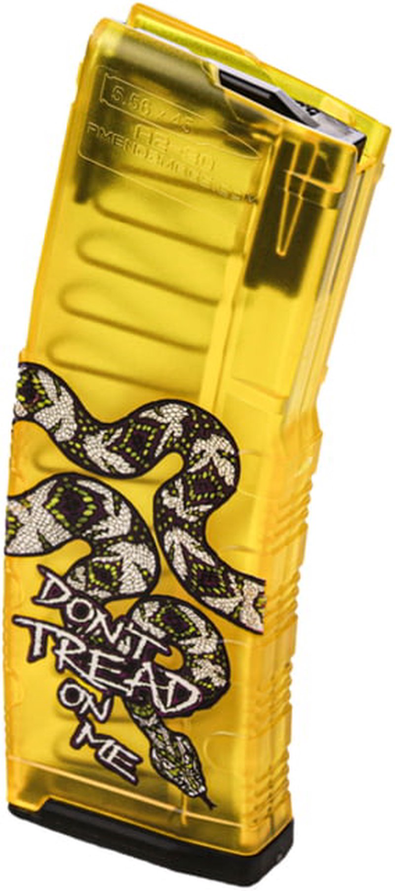 Amend2 Don't Tread On Me AR-15 Mod-C 5.56x45mm NATO/.223 Remington 30 Round Rifle Magazine Translucent Yellow