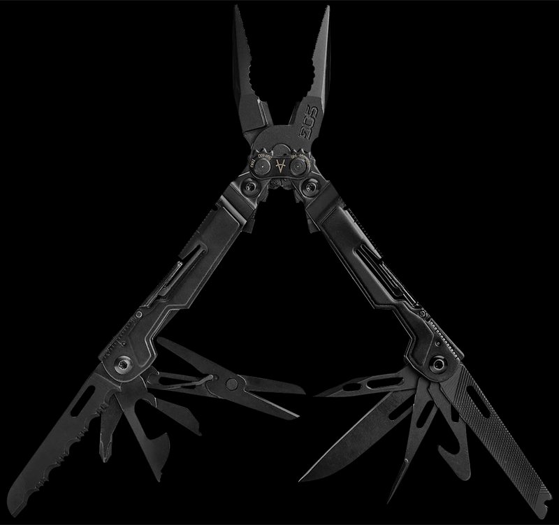 S.O.G PowerPint Multi-Tool 18‑in‑1 Black Hardcoat Anodized Stainless