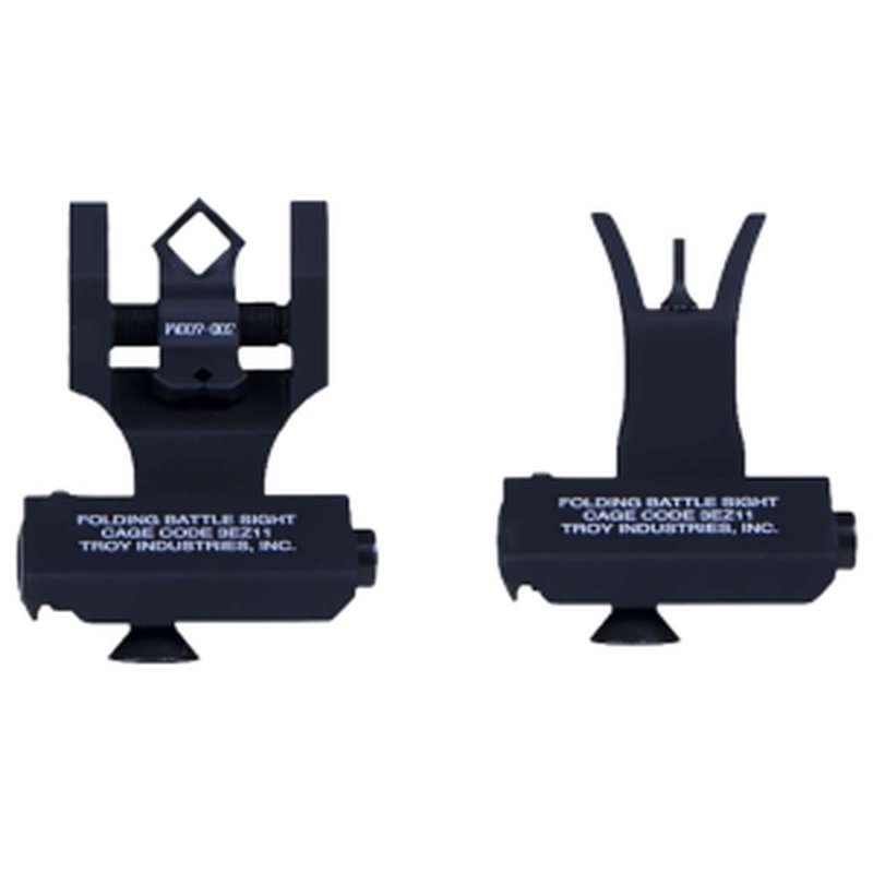 Troy Ind 45 Degree BattleSight Front & Rear AR-15 M4 M16 Folding Aluminum Black
