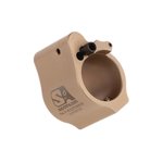 Superlative Arms Solid Set Screw Direct Impingement Adjustable Gas Block 0.75" x 1", Tan