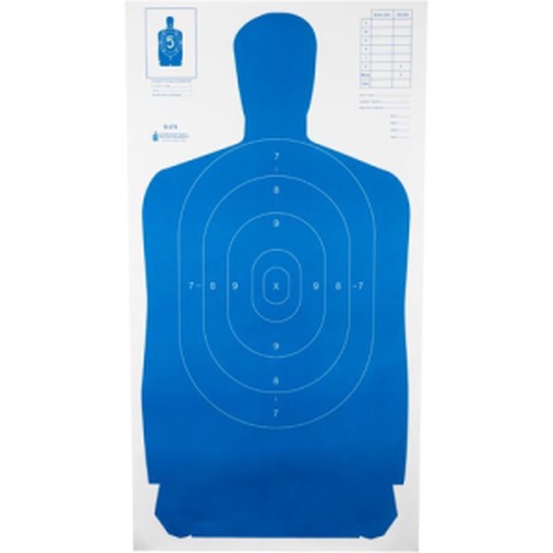 Action Target B-27S Full Size Blue Silhouette Target 24x45" (100 Count)