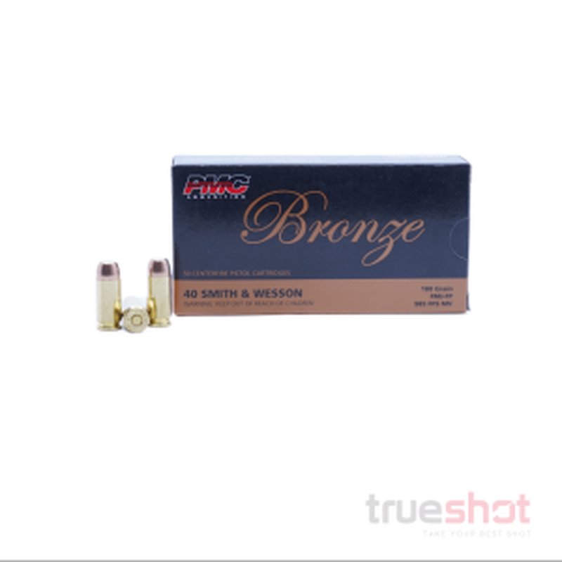 PMC Bronze .40 S&W 180 Grain FMJFP Brass Case Ammo