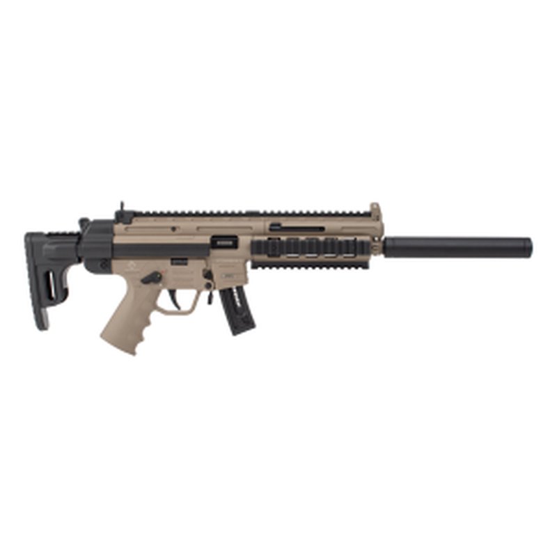 GSG GSG-16 22LR Rimfire Carbine with Tan Stock and Collapsible Stock