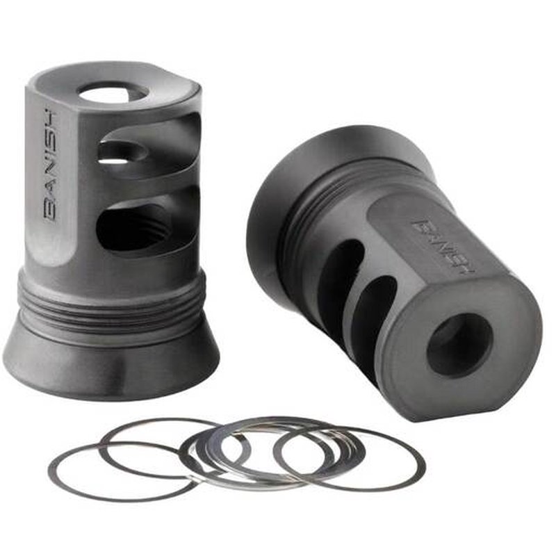 Banish 30 GOLD Muzzle Brake 1/2x28 Black Titanium