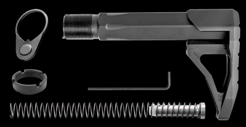 Phase 5 CMSA Carbine Mini Stock Assembly Aluminum Black AR-15 AR-10