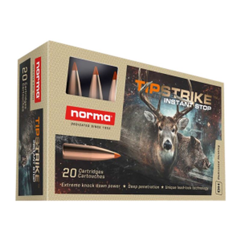 Norma 20174352 Dedicated Hunting Tipstrike 308 Win 170 Grain Polymer Tip Ammunition