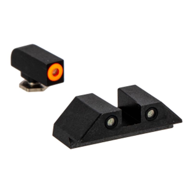 Night Fision Glock 17/19/34 Night Sight Set Orange Front Ring Black Rear (GLK-001-003-OGZG)