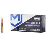 Maxim Defense SBA .300 AAC Blackout 190gr Solid Copper Spun TUI 20 Rounds