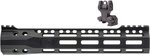 Troy Rear Folding Battle Sight T6 Aircraft Aluminum, Troy Industries X Series Free Float M-LOK Black, 10.5in