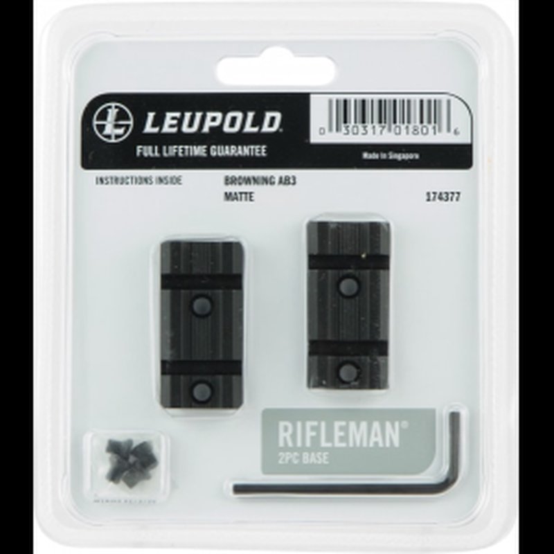 Leupold 174377 2-Piece Base For Browning AB3 Standard Style Black Matte Finish