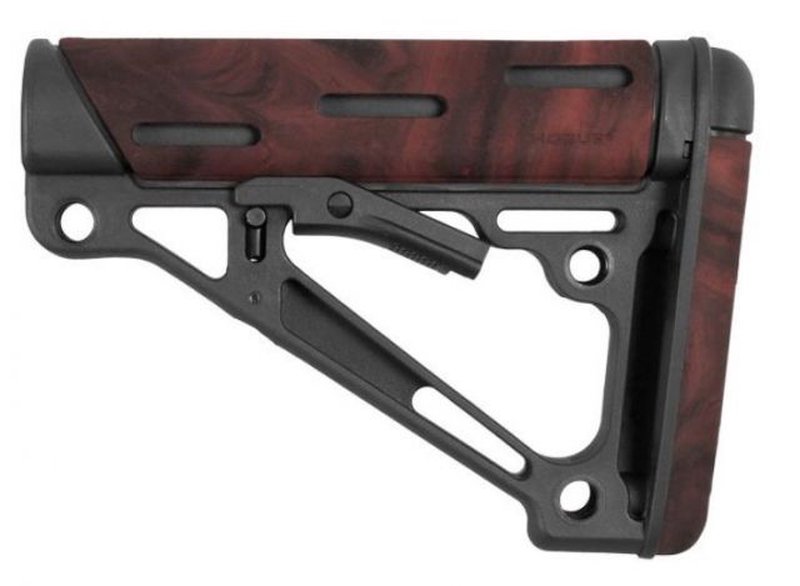 Hogue AR-15/M16 OverMold Collapsible Buttstock for Mil-Spec Buffer Tubes