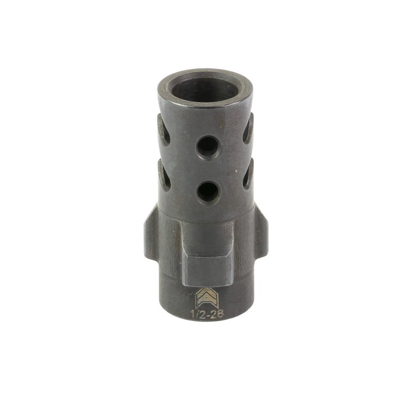 Angstadt Arms 9mm 3-Lug 1/2x28 Muzzle Brake, Black Nitride