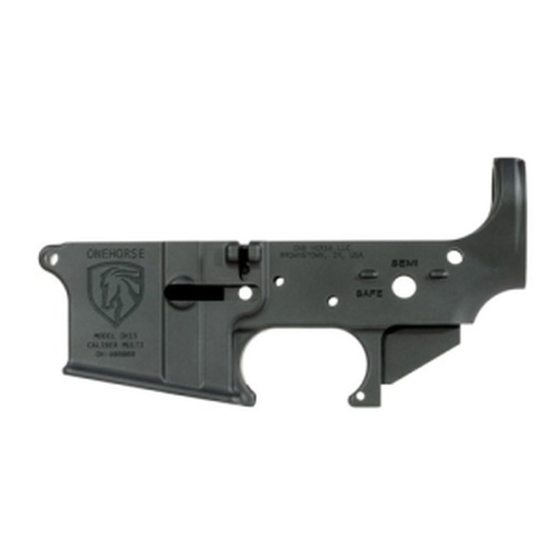 ONE HORSE AR15 Stripped Lower Receiver- Anodized Black