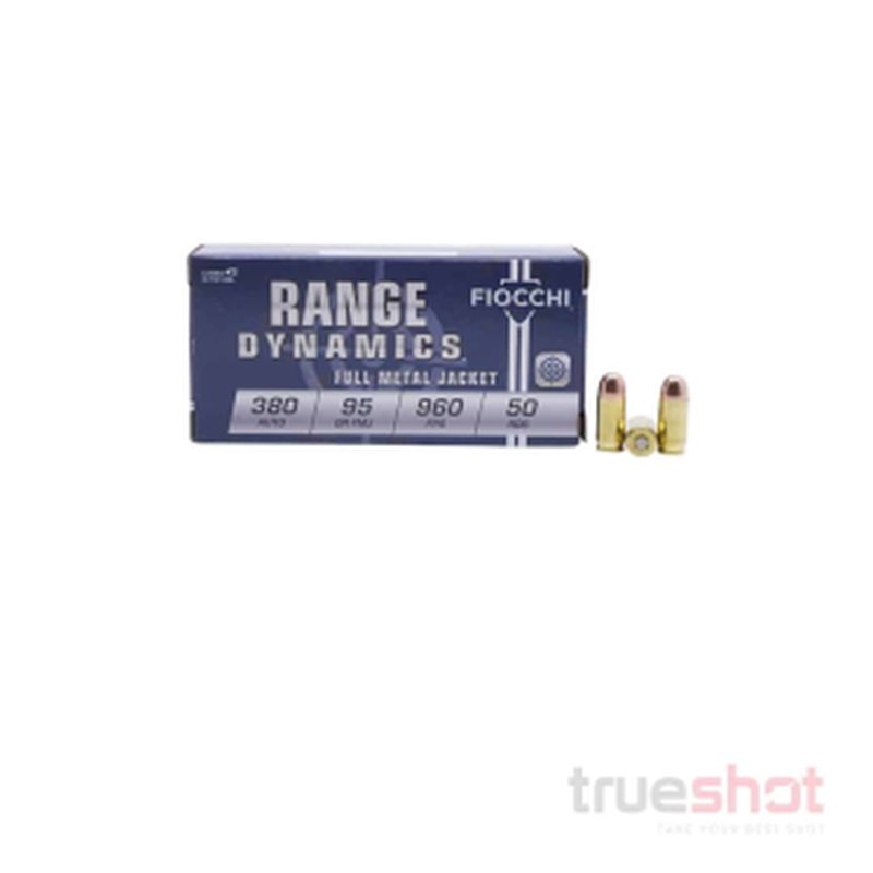 Fiocchi 380 Auto 95 Grain FMJ Ammunition