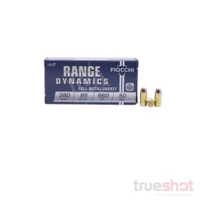 Fiocchi 380 Auto 95 Grain FMJ Ammunition