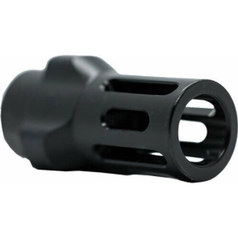 Angstadt Arms AA093LHB28 Flash Hider Black Hardcoat Anodized Steel with 1/2"-28 tpi Threads 1.42" OAL for 9mm Luger
