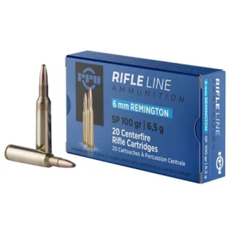 PPU PP6R 6mm Rem 100gr Soft Point Rifle Ammo (SP) 20/10 Case Pack