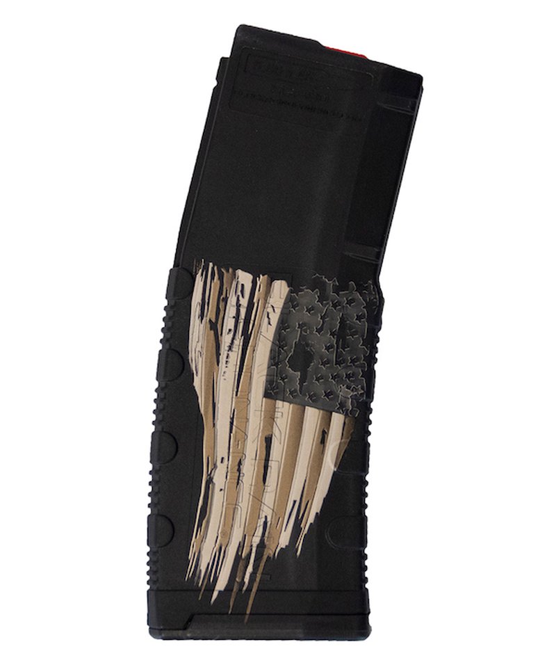 Black Rain Ordnance BROMG30TTRDFG 30-Round AR-15 Polymer Magazine Tattered Flag