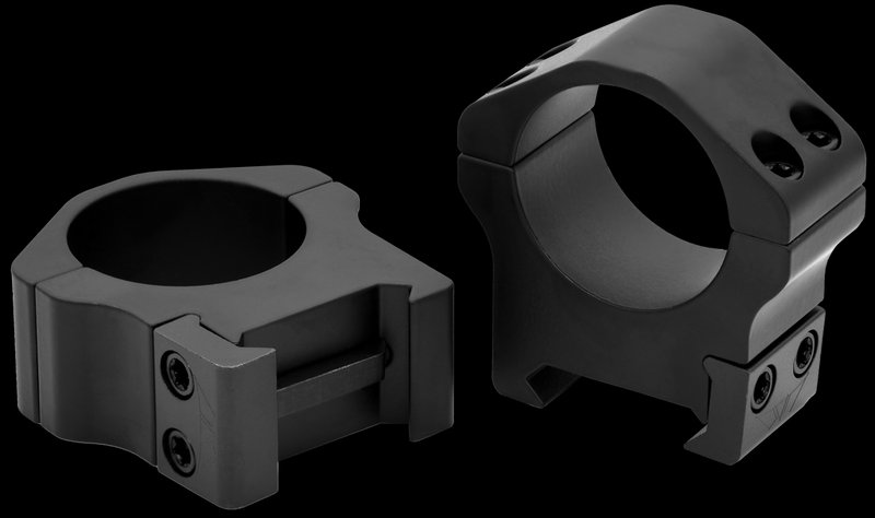Warne Maxima Horizontal Scope Rings 1-Inch Medium Steel Matte Black Picatinny Weaver