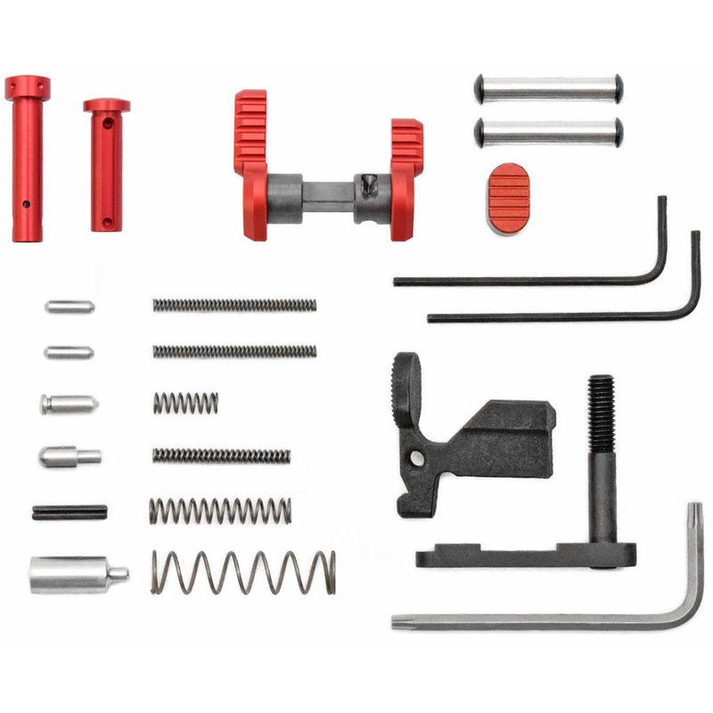 Armaspec Superlight AR-15 Lower Parts Kit ARM251-RED Red SFT 45/90 Safety