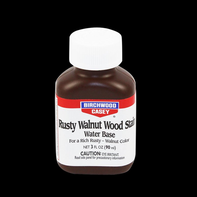 Birchwood Casey 24323 Rusty Walnut Wood Stain Water-Based 3 oz Bottle