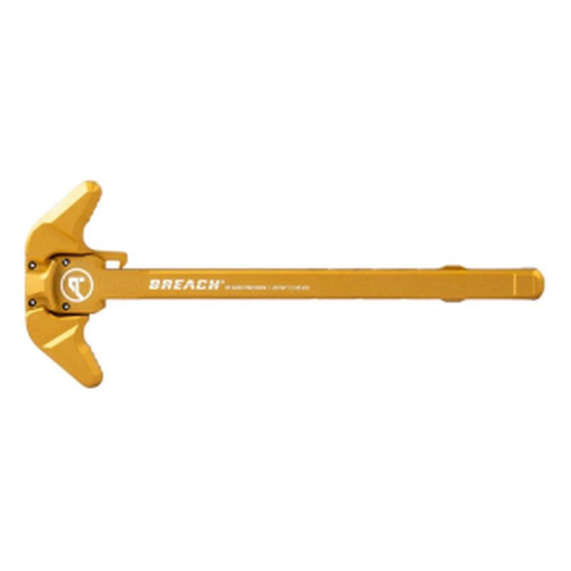 Aero Precision AR15 BREACH Ambi Charging Handle w/ Large Lever - Gold Anodized - APSL100484