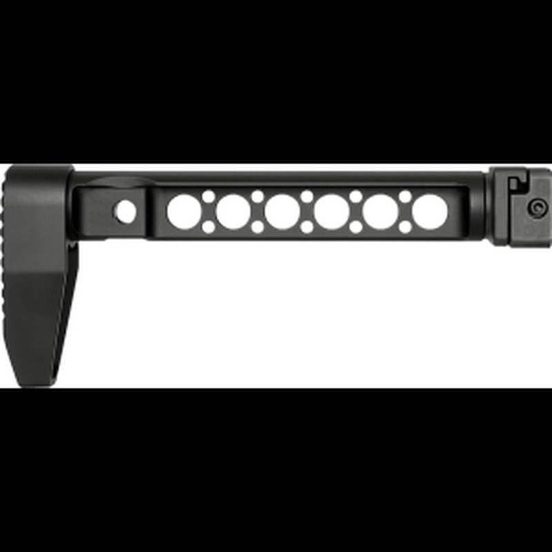 Midwest Industries MISTAPSFLWS Side-Folding Buttstock 4140 Steel with Aluminum Butt Plate