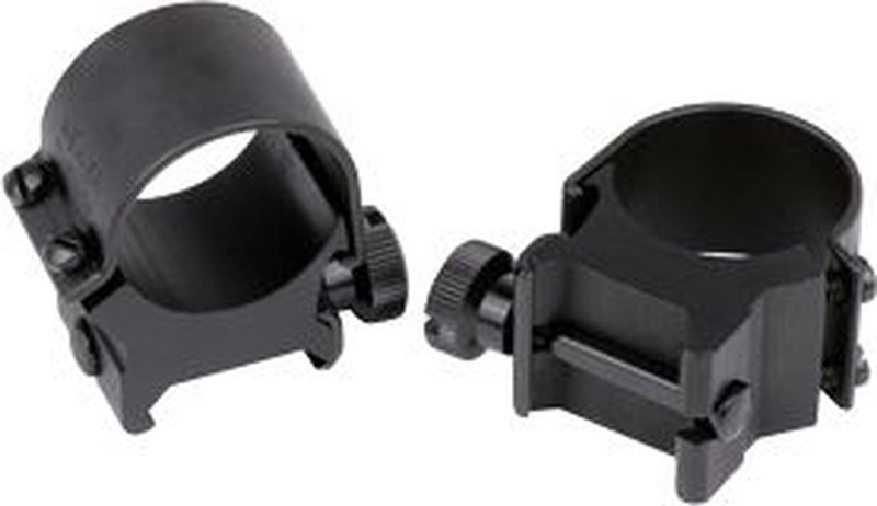 Weaver Mounts 49033 Top Mount Scope Ring Set Quick Detach For Rifle High 1" Tube Silver Steel