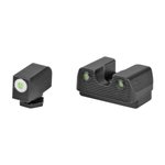 Rival Arms Tritium 3 Dot Glock 42/43 Night Sight Set (White Outline) Black