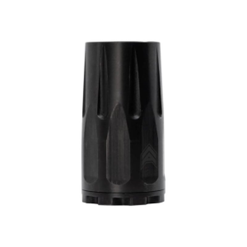 Angstadt Arms AA093LBC01 Blastwave Blast Shield Black Hardcoat Anodized Steel with 2.50" OAL for 9mm Luger 3-Lug Attachments