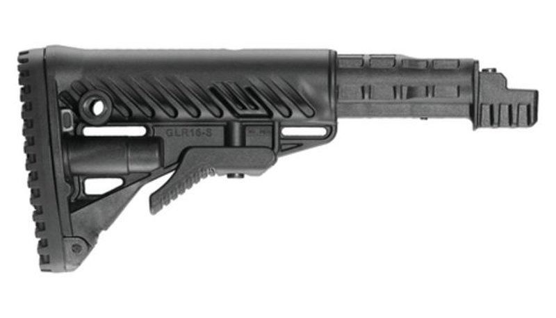 FAB Defense Reinforced Polymer Stamped AK Buttstock System Black