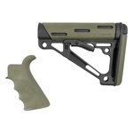 Hogue 15256 OverMolded Beavertail Grip & Collapsible Stock Kit AR-15/M16 OD Green