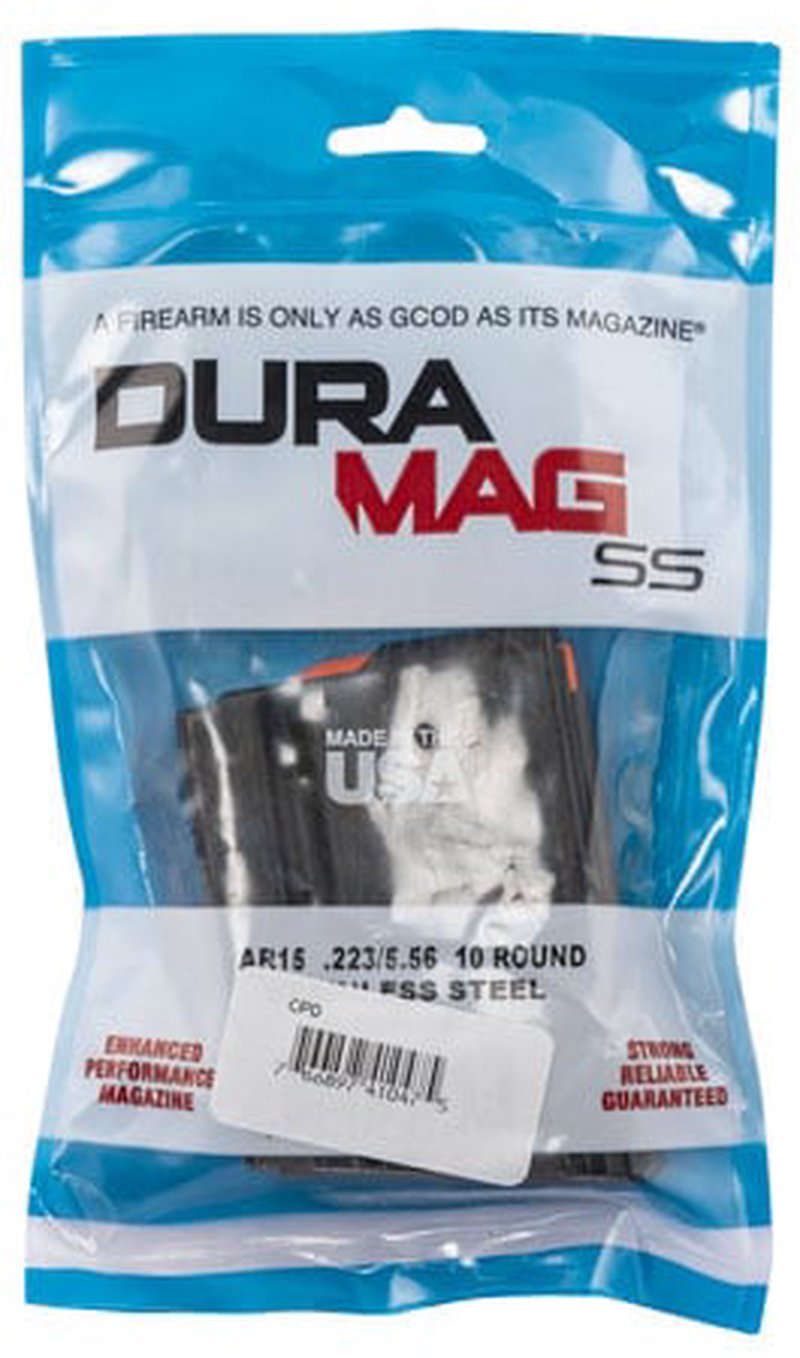 Duramag SS Magazine AR-15 .223 Rem 10 Rounds 410 Stainless Steel T-360