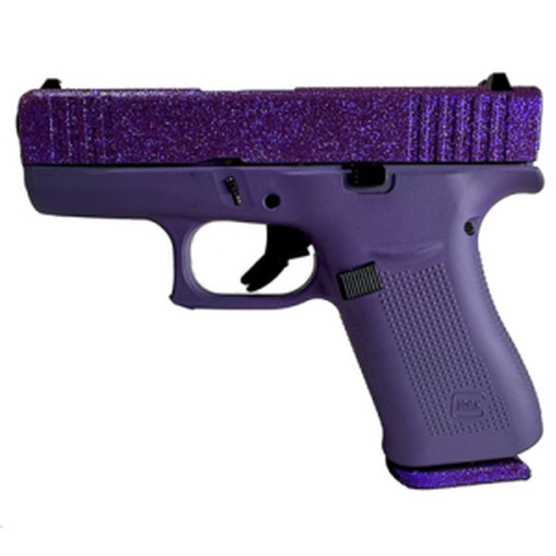 Glock G43X 9mm Pistol 3.41 Inch Barrel Purple Voodoo GlitterGunz