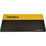 Brownells Non-Slip Benchmat Deskpad 35.43 x 17.7 Dark Brown & Yellow