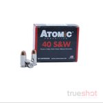 Atomic Ammo 40 S&W 155 Grain JHP Ammunition