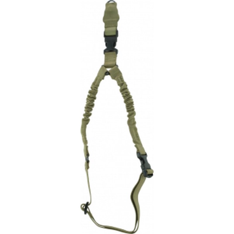 Aim Sports AOPS01T One Point Sling made of Tan Elastic Webbing with 26" OAL, 1.25" W & Bungee Design for Rifles