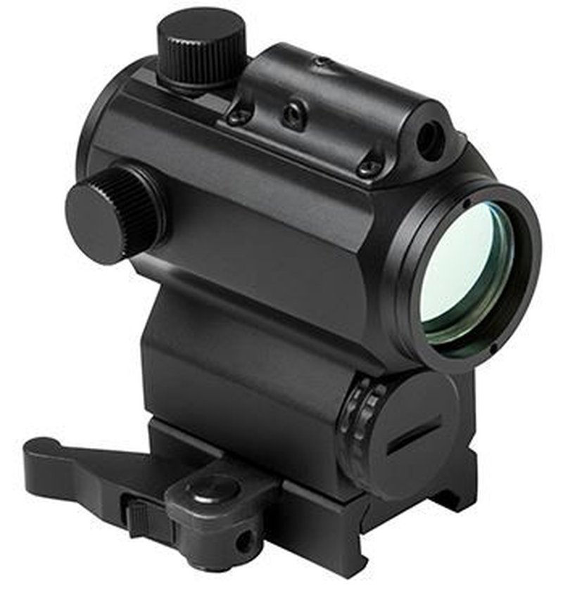 VISM Micro 1x25mm Red/Blue Dot Reflex Sight with Green Laser, Black