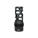 Yankee Hill 4405MB28 sRx Muzzle Brake QD Long Black Phosphate Steel with 1/2"-28 tpi, 9mm, 2.30" OAL & 9.375" Diameter for sRx Adapters