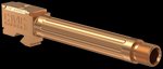 CMC Triggers Match Precision Glock 17 Threaded Barrel 9mm 4.48 in Fluted Bronze 75513