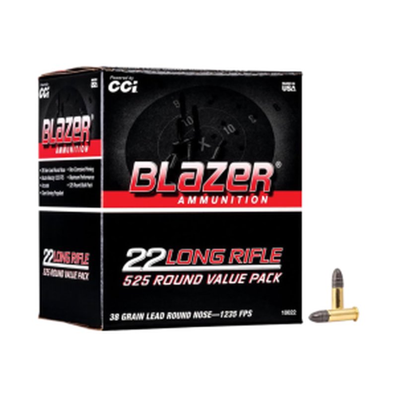 CCI 10022 Blazer .22 LR 38gr Lead Round Nose Ammunition 525rd Box