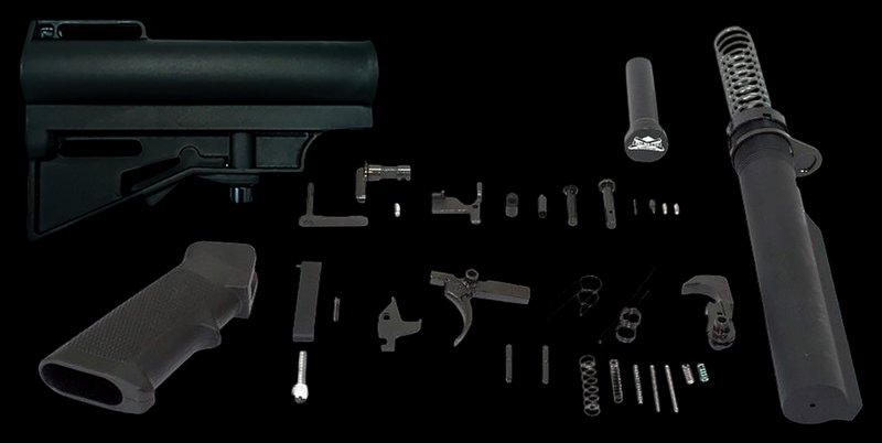 DPMS Panther Arms DP51655159027 AR-15 Pistol Lower Build Kit w/ CAR-15 Adjustable Brace