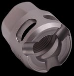 True Precision TPYMICROSS Y-Type Micro Compensator 1/2x28 Satin Stainless 9mm/.380 ACP