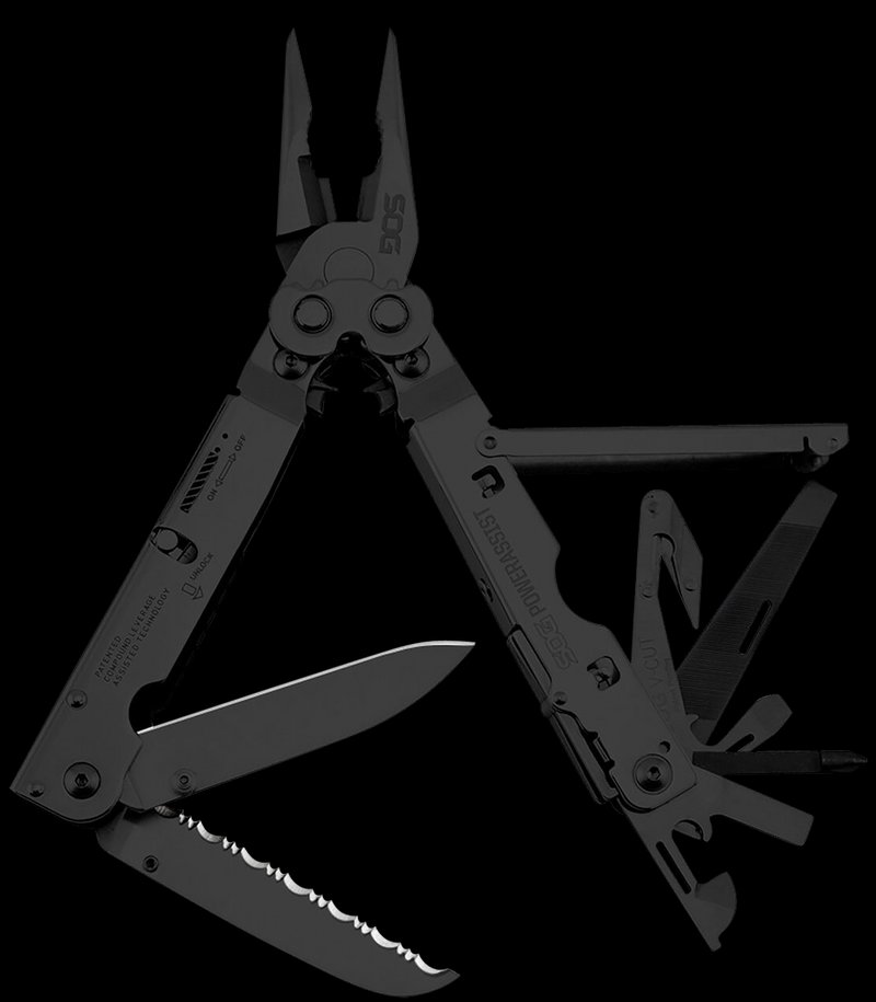 S.O.G PowerAssist Multi-Tool SOGB66NCP Black Oxide 420 Stainless 7 Inch Length