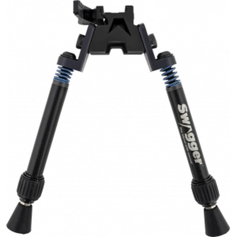 Swagger SWAG-BP-SFR10 SFR10 Flex to Rigid QD Bipod with Black Finish, Picatinny Attachment & 6-10.50" Vertical Adjustment