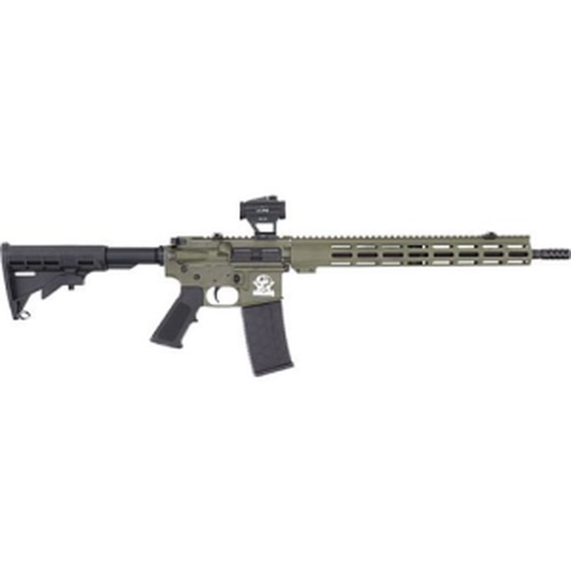GREAT LAKES FIREARMS AR15 223 Wylde 16" 30rd Semi-Auto Rifle w/ 5 MOA Red Dot | OD Green