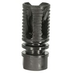 Lead & Steel Closed Tine Saw Style Flash Hider 1/2-28, Black