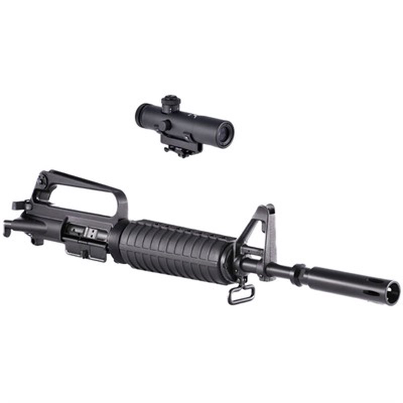 Brownells XM177E2 Complete Upper Receiver 11.5 in + 4x Retro Carry Handle Scope